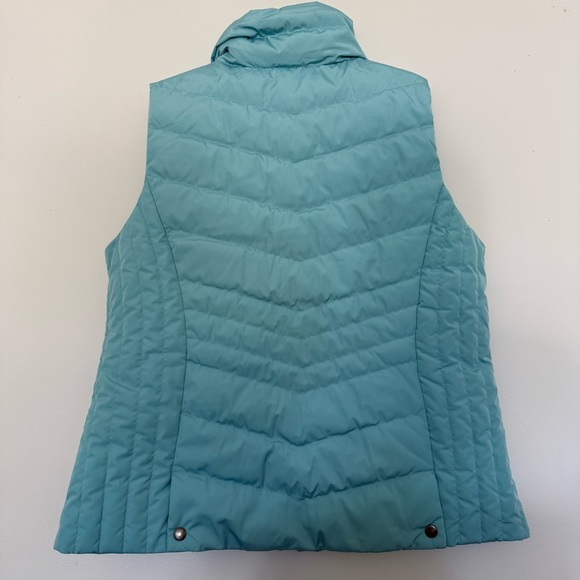 Talbots Blue Quilted Vest with Chevron Pattern NWT - Picture 5 of 10
